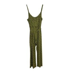 Market & Spruce Olive Green Patterned Jumpsuit